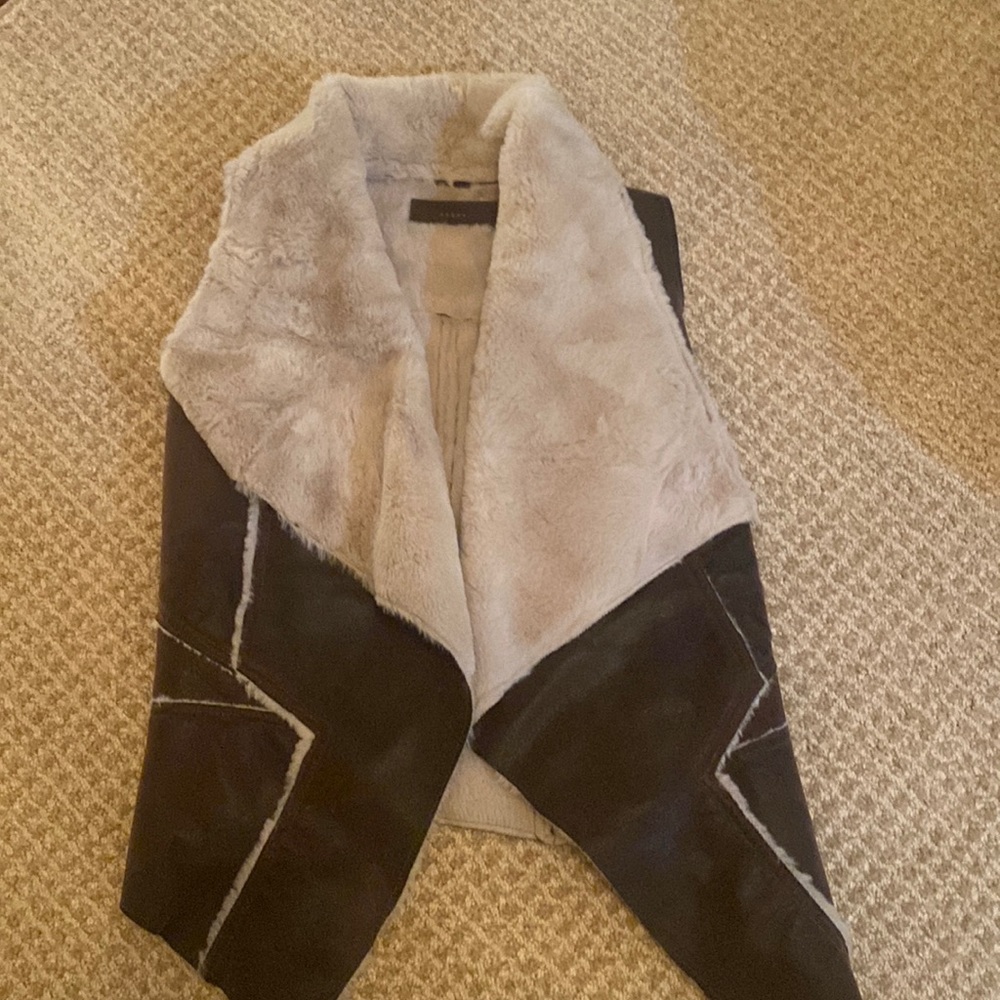 Blank NYC Brown fur Vest - size xsmall